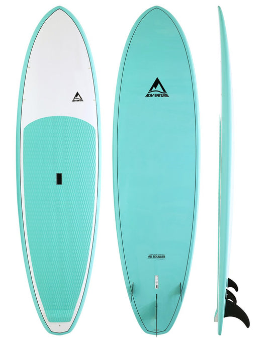 Adventure Paddleboarding - All Rounder - teal green and white stand up paddleboard