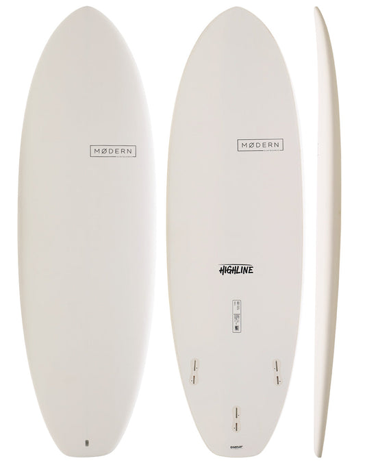 Modern Surfboards - Highline white soft surfboard