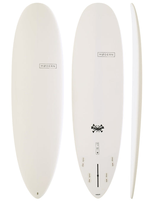 Modern Surfboards - Love Child white soft surfboard