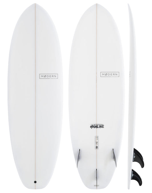Modern Surfboards - Highline white surfboard