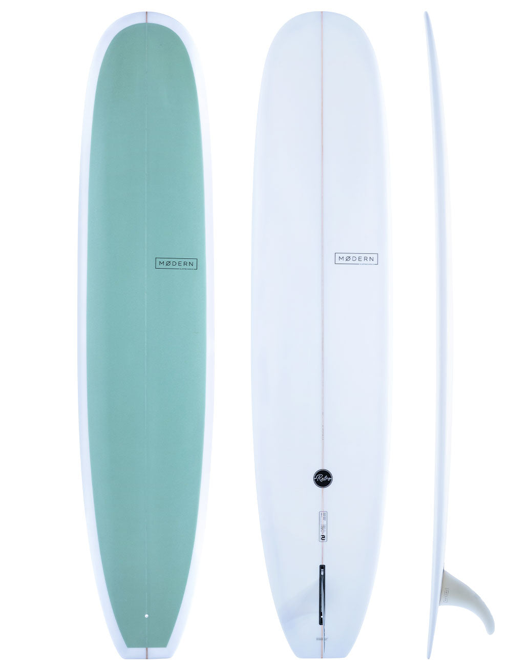 Modern Surfboards - Retro sea glass longboard