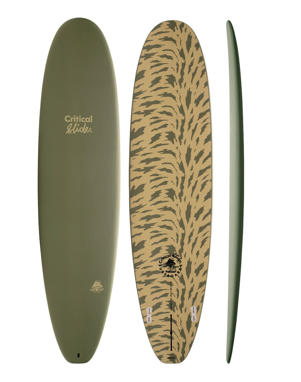 The Critical Slide Society Surfboards - Fun Guy jade and bone soft surfboard